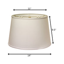 14" White Rounded Empire Slanted No Slub Lampshade