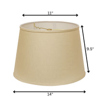 14" Parchment Biege Rounded Empire Slanted Linen Lampshade