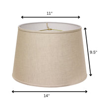 14" Parchment Biege Rounded Empire Slanted Linen Lampshade