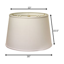 16" White Rounded Empire Slanted No Slub Lampshade