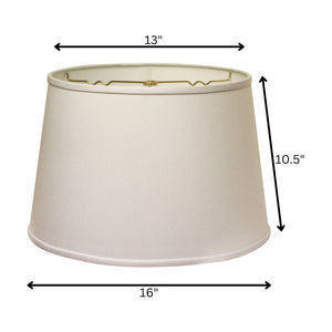 16" White Rounded Empire Slanted No Slub Lampshade