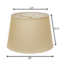 16" Parchment Biege Rounded Empire Slanted Linen Lampshade