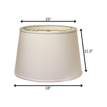 18" White Rounded Empire Slanted No Slub Lampshade