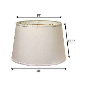 18" White Rounded Empire Slanted No Slub Lampshade