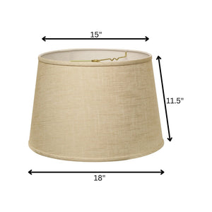 18" Light Wheat Rounded Empire Slanted Linen Lampshade