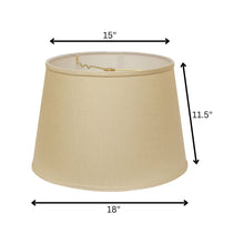 18" Parchment Biege Rounded Empire Slanted Linen Lampshade