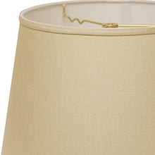 18" Parchment Biege Rounded Empire Slanted Linen Lampshade