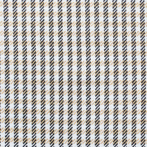 18" Black Brown And White Houndstooth Fabric And Faux Leather Throw Pillow Cover