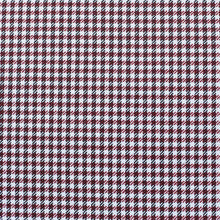 Set of Two 12" X 20" Red and White Houndstooth Fabric Lumbar Throw Pillows