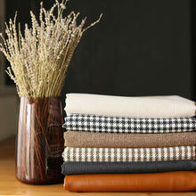 Set of Two 18" Brown Black and White Houndstooth Fabric Throw Pillows