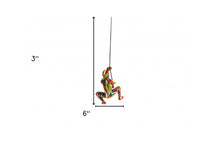 6" X 3" Rainbow Resin Climbing Man Hanging Dimensional Sculpture With Hooks