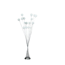 62" Silver 16 LED Novelty Floor Lamp With White