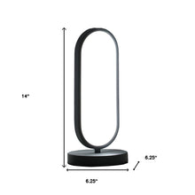 14" Black Metal Desk LED Table Lamp