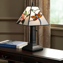 15" Dark Brown Metal Candlestick Table Lamp With White Empire Shade