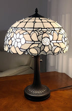 23" Dark Brown Metal Two Light Candlestick Table Lamp With White Shade