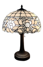 23" Dark Brown Metal Two Light Candlestick Table Lamp With White Shade