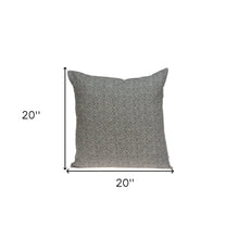 20" Gray Cotton Blend Throw Pillow