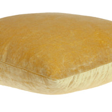 22" Yellow Cotton Blend Throw Pillow