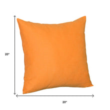 Set of Two 20" Orange Fabric Throw Pillow Covers