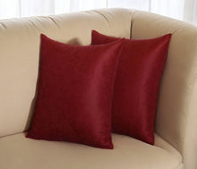 Set of Two Red Throw Pillow Covers