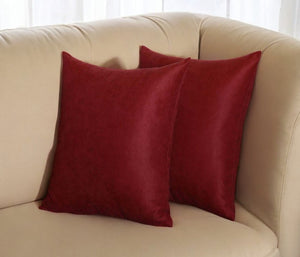 Set of Two Red Throw Pillow Covers
