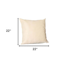 Set Of Two 22" X 22" Beige Polyester Zippered Pillow Cover