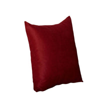 Set Of Four 17" X 17" Claret Red Polyester Zippered Pillow Cover