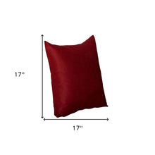Set Of Four 17" X 17" Claret Red Polyester Zippered Pillow Cover