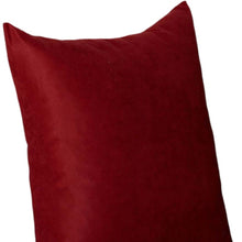 Set Of Four 17" X 17" Claret Red Polyester Zippered Pillow Cover