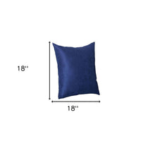 Set Of Four 18" X 18" Navy Blue Polyester Zippered Pillow Cover