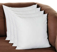Set Of Four 22" X 22" White Polyester Zippered Pillow Cover