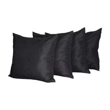 Set of Four 22" Black Throw Pillow Covers
