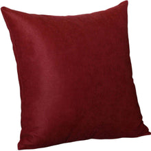 Set of Two 16" Red Fabric Throw Pillow Covers