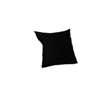 Set Of Two 16" X 16" Black Polyester Zippered Pillow Cover