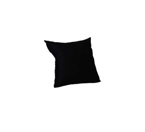 Set Of Two 16" X 16" Black Polyester Zippered Pillow Cover