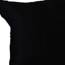 Set Of Two 16" X 16" Black Polyester Zippered Pillow Cover