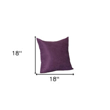 Set Of Two 18" X 18" Purple Polyester Zippered Pillow Cover