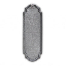 12" X 4" Gray and Brown Womens Room Metal Wall Decor