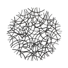33" X 33" Bronze Metal Abstract Lines Round Hanging Dimensional Sculpture
