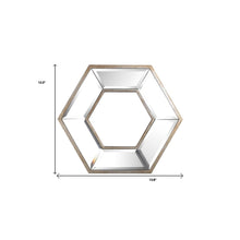 12" Silver Hexagon Wall Mounted Accent Mirror