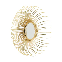 Set of Five Gold Sunburst Metal Framed Mirror Set