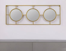 16" Gold Iron Framed Accent Mirror