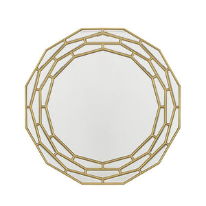 35" Gold Round Framed Accent Mirror