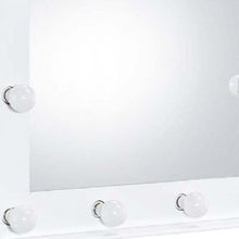 26" White Metal Framed Mounted Accent Mirror