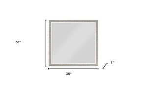 36" Square Wood Framed Mounted Dresser Mirror
