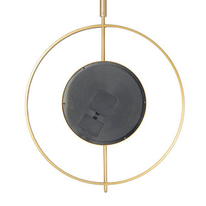20" Novelty Gold Metal and Glass Analog Exposed Gear Wall Clock