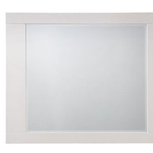 37" White Square Wood Framed Mounted Dresser Mirror