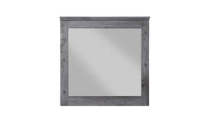 38" Square Wood Framed Mounted Dresser Mirror