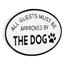 19" Black and White All Guests Approved By The Dog Metal Hanging Text Wall Decor