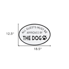 19" Black and White All Guests Approved By The Dog Metal Hanging Text Wall Decor